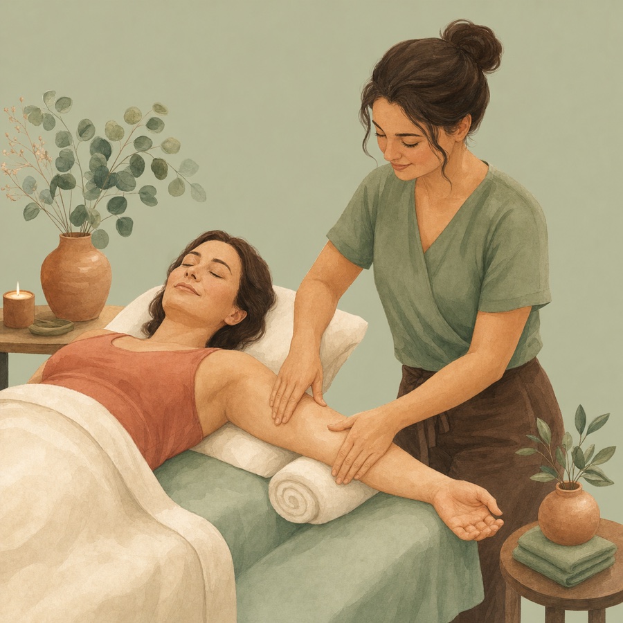 Specialized manual lymphatic drainage massage care
